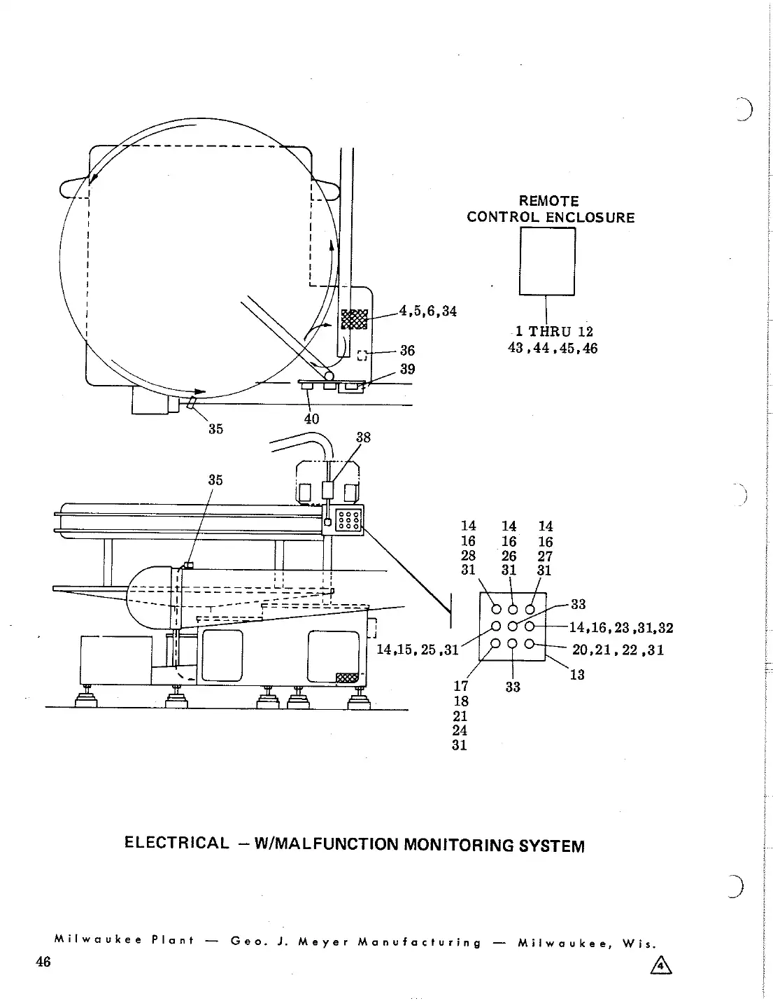 Meyer 40 valve can filler base and overhead piping drawing