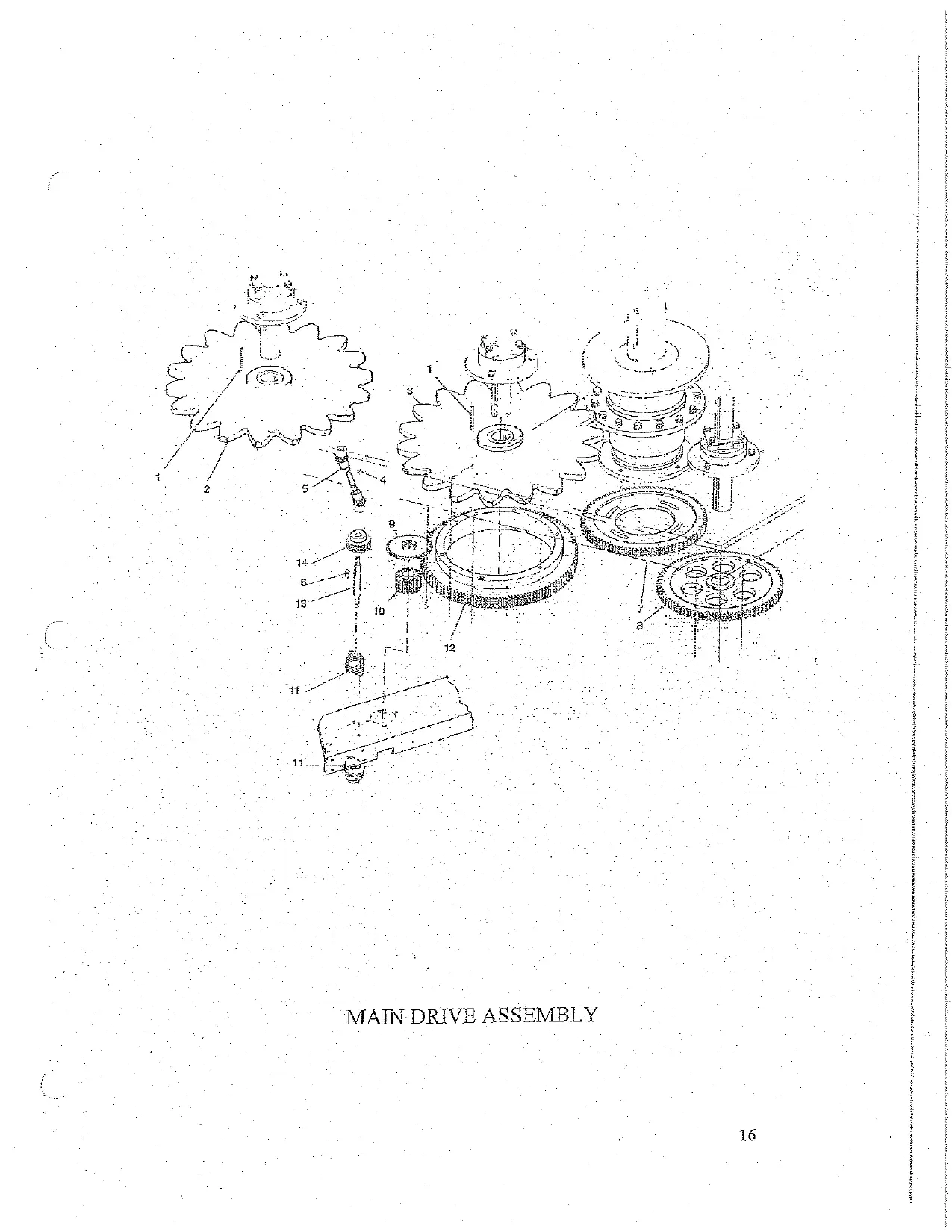Meyer 52-12 filler main drive assembly drawing