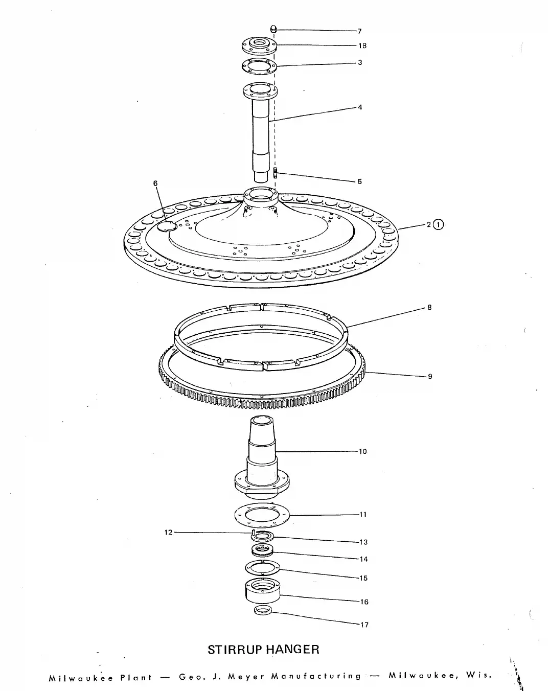 Meyer 60-10 Pt filler mechanical latch drawing