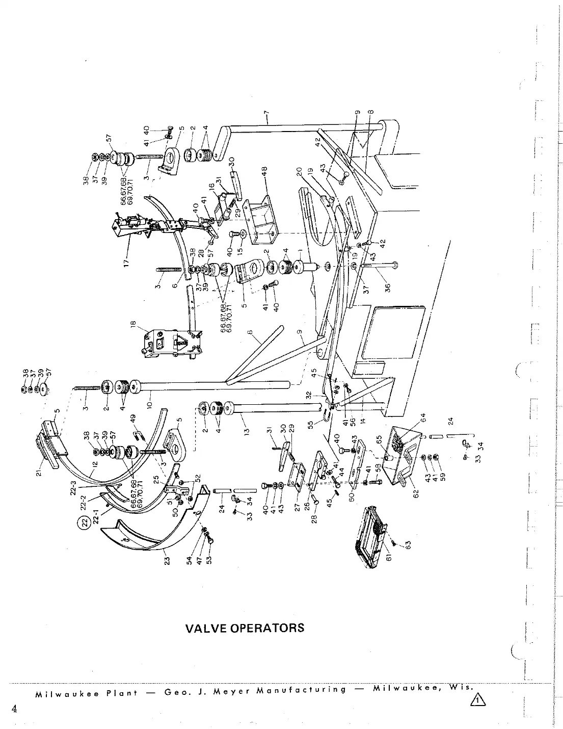 Meyer 88 valve can filler base and base attachments drawing