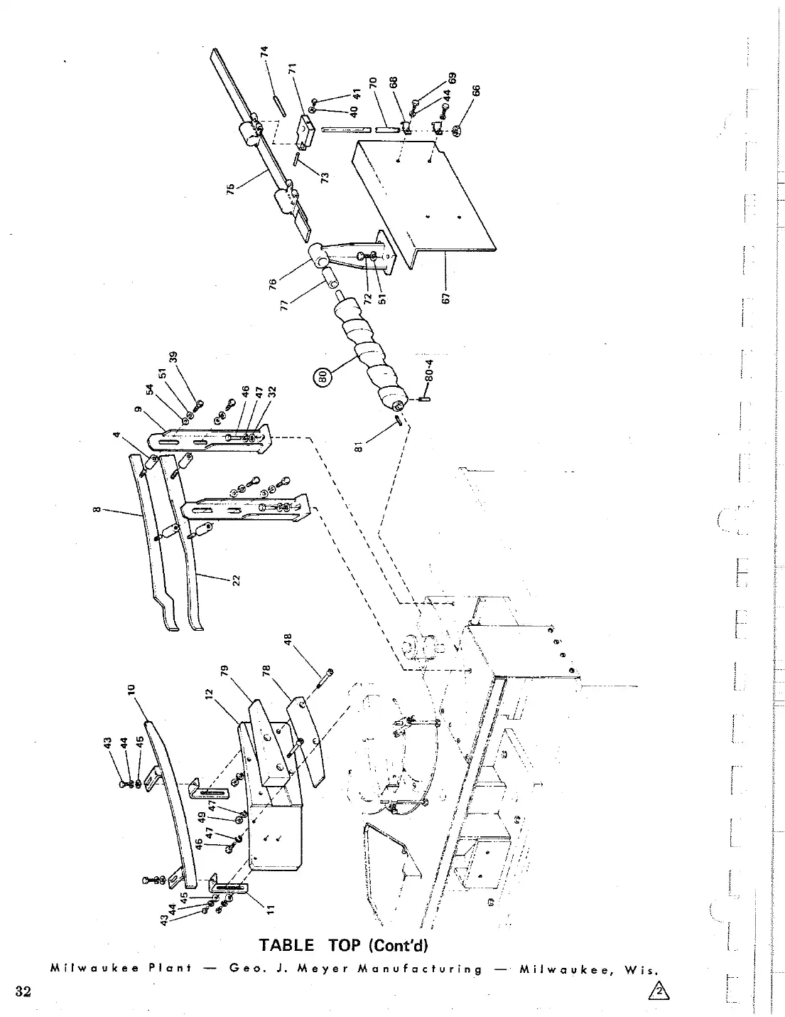 Meyer 88 valve can filler table top drawing
