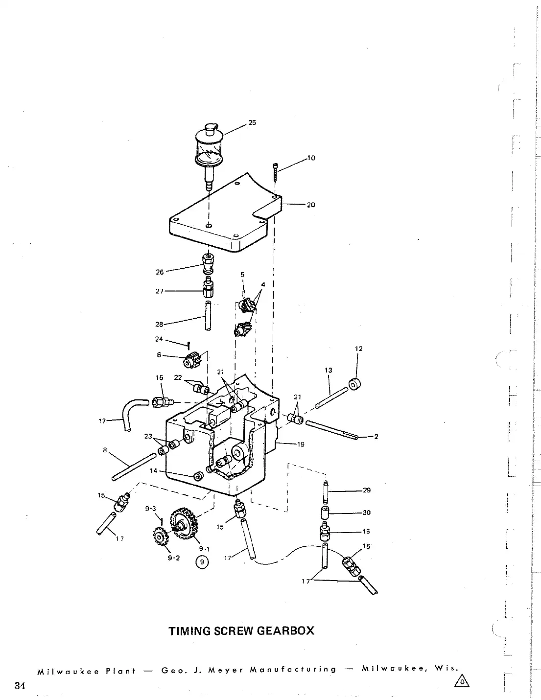 Meyer 88 valve can filler table top drawing