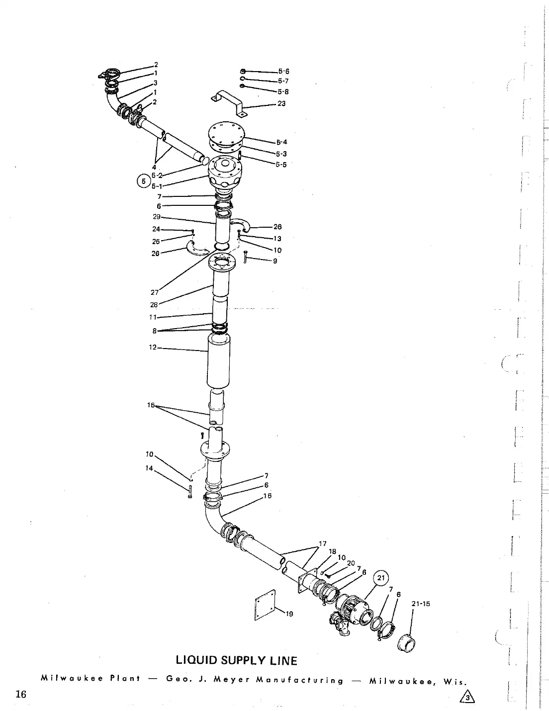 Meyer 88 valve can filler adjustable bowl mechanism drawing