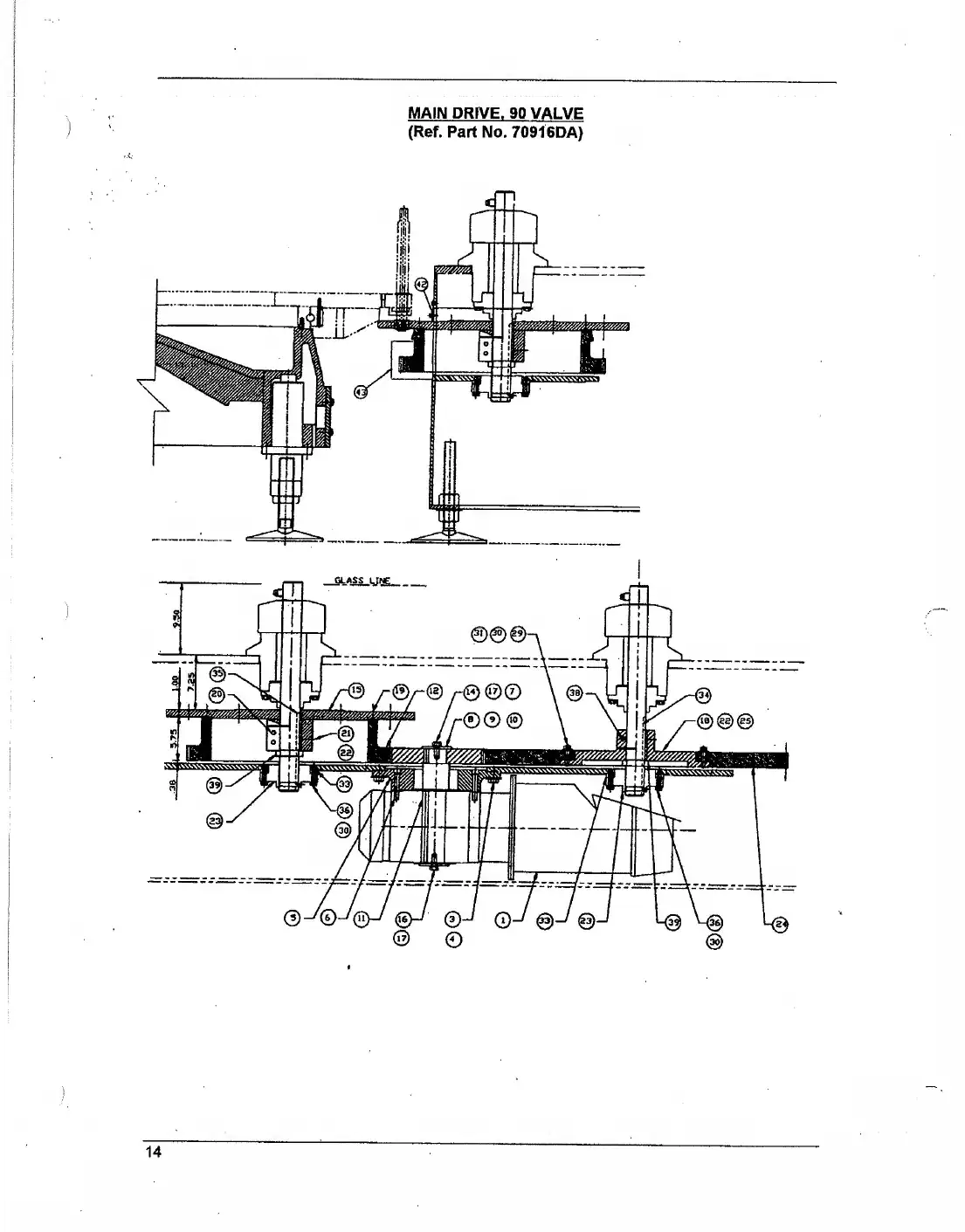 Meyer 90-18 filler bearing, upper drawing