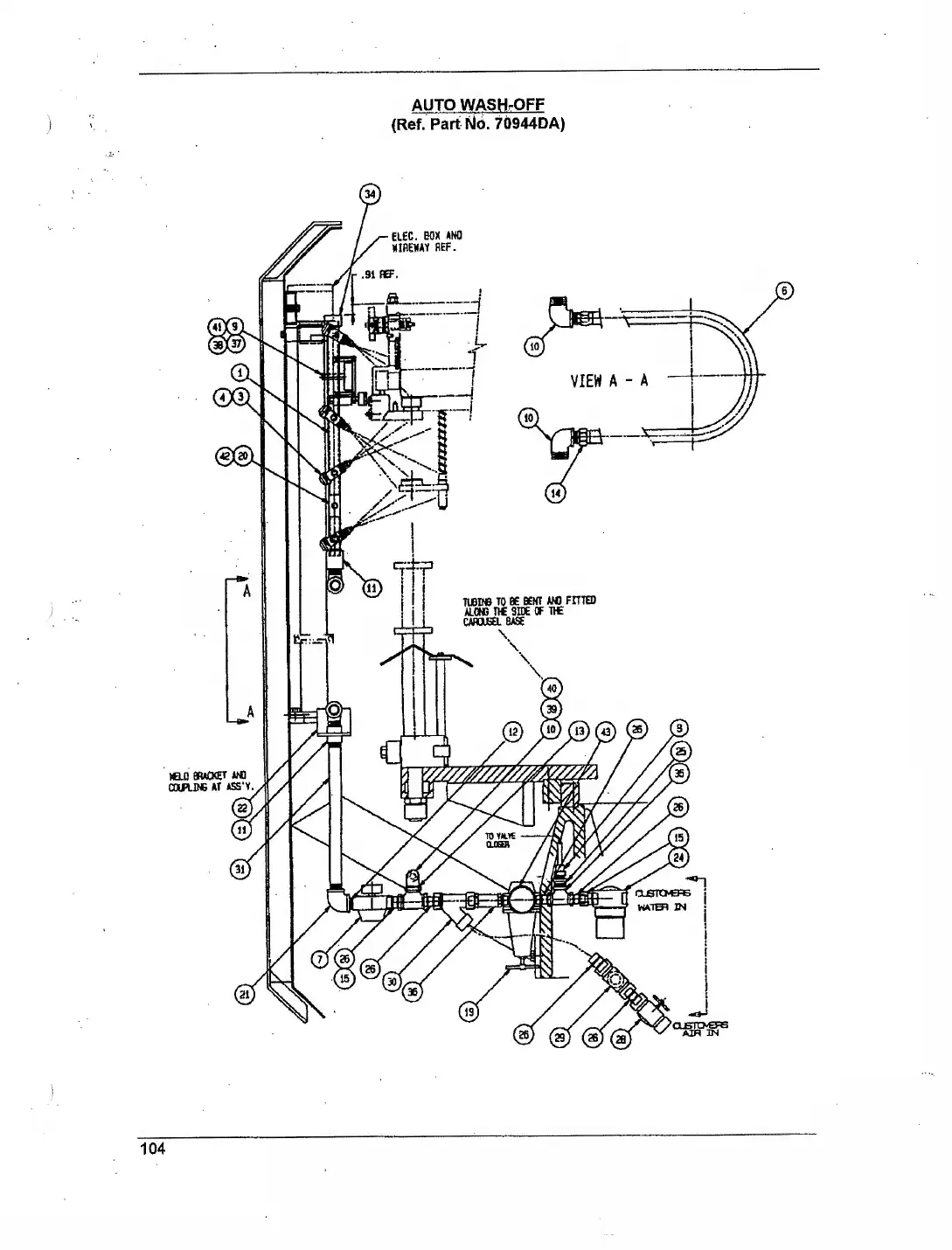 Meyer 90-18 filler stars assembly filler discharge drawing