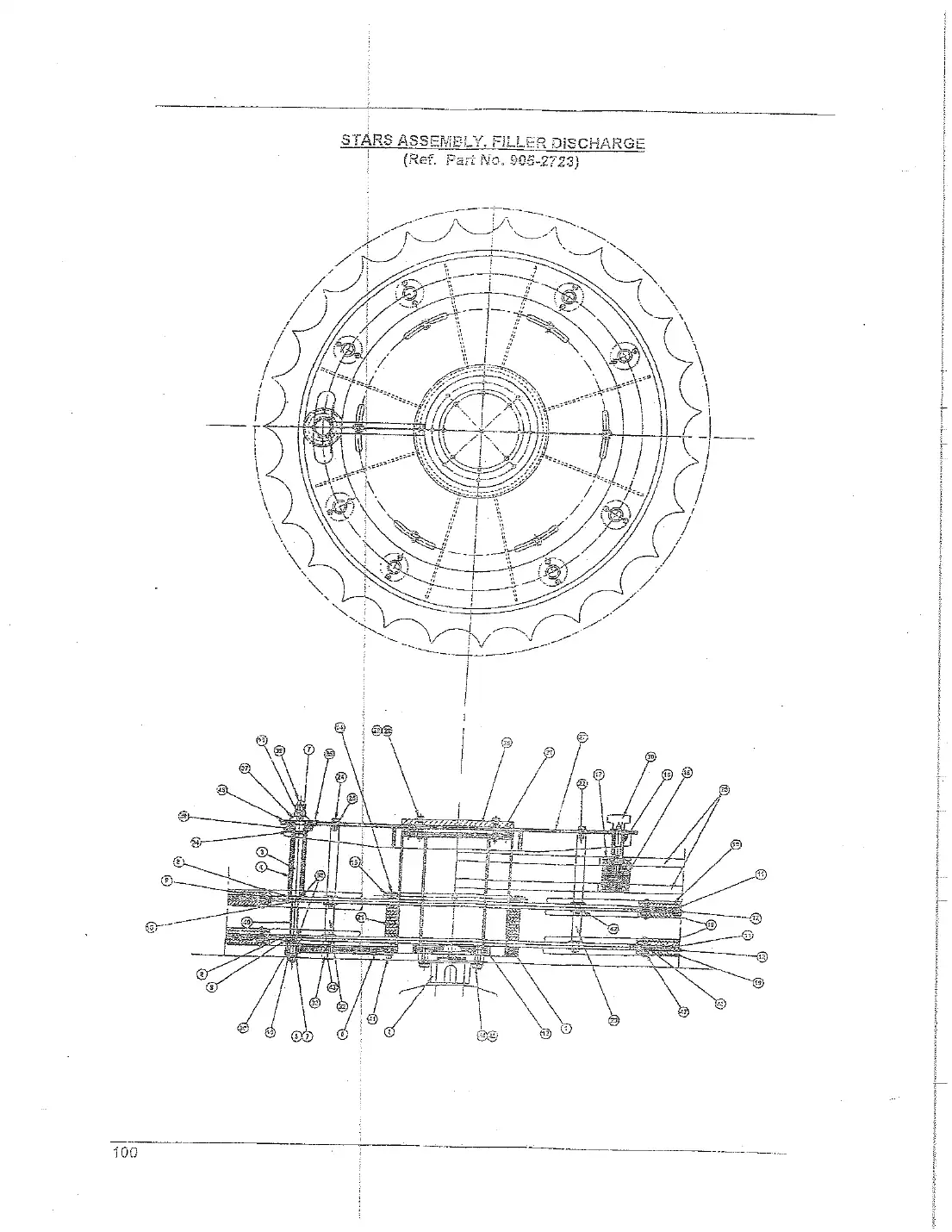 Meyer 90-27 filler stars assembly filler discharge drawing