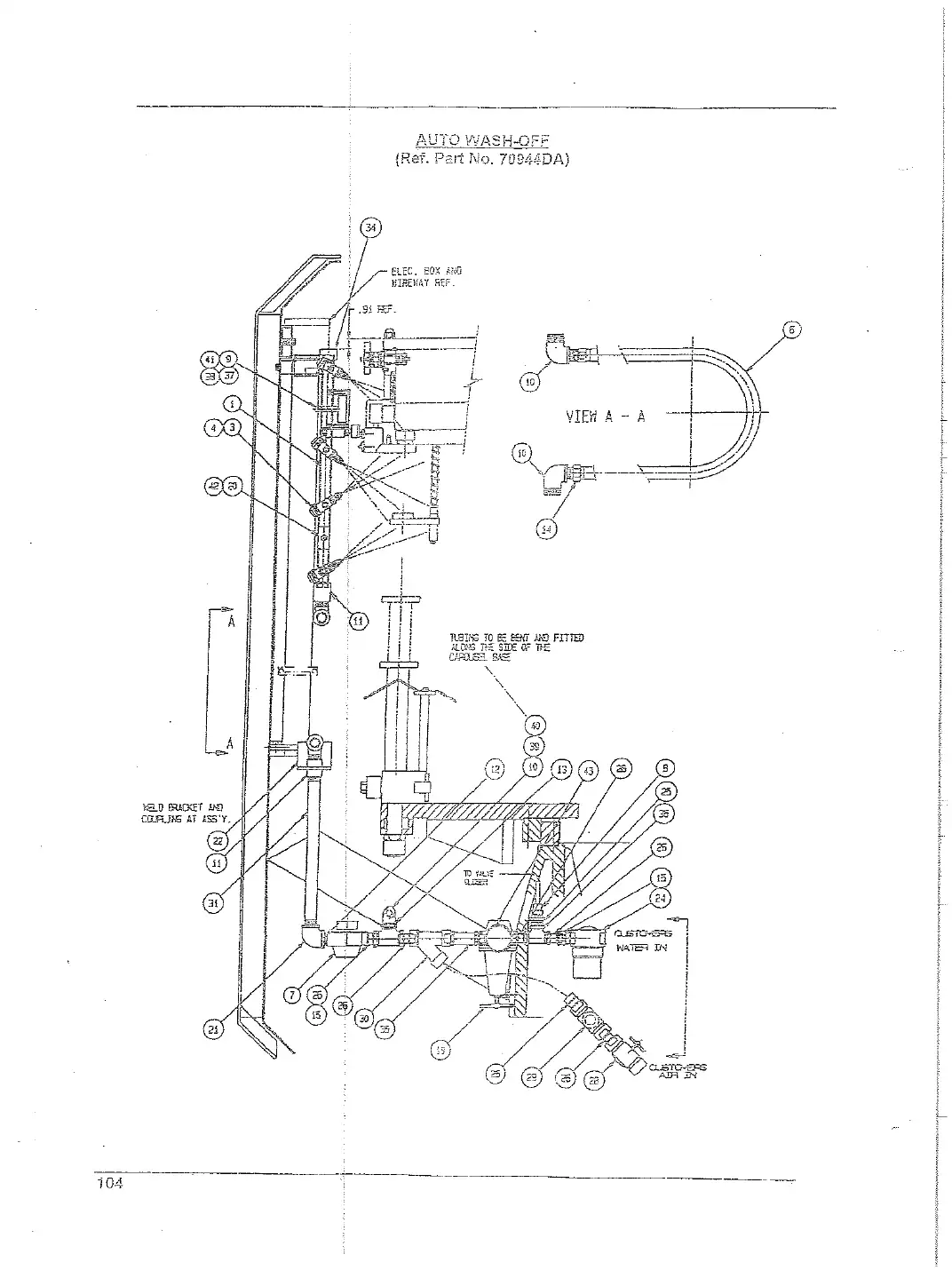 Meyer 90-27 filler stars assembly filler discharge drawing