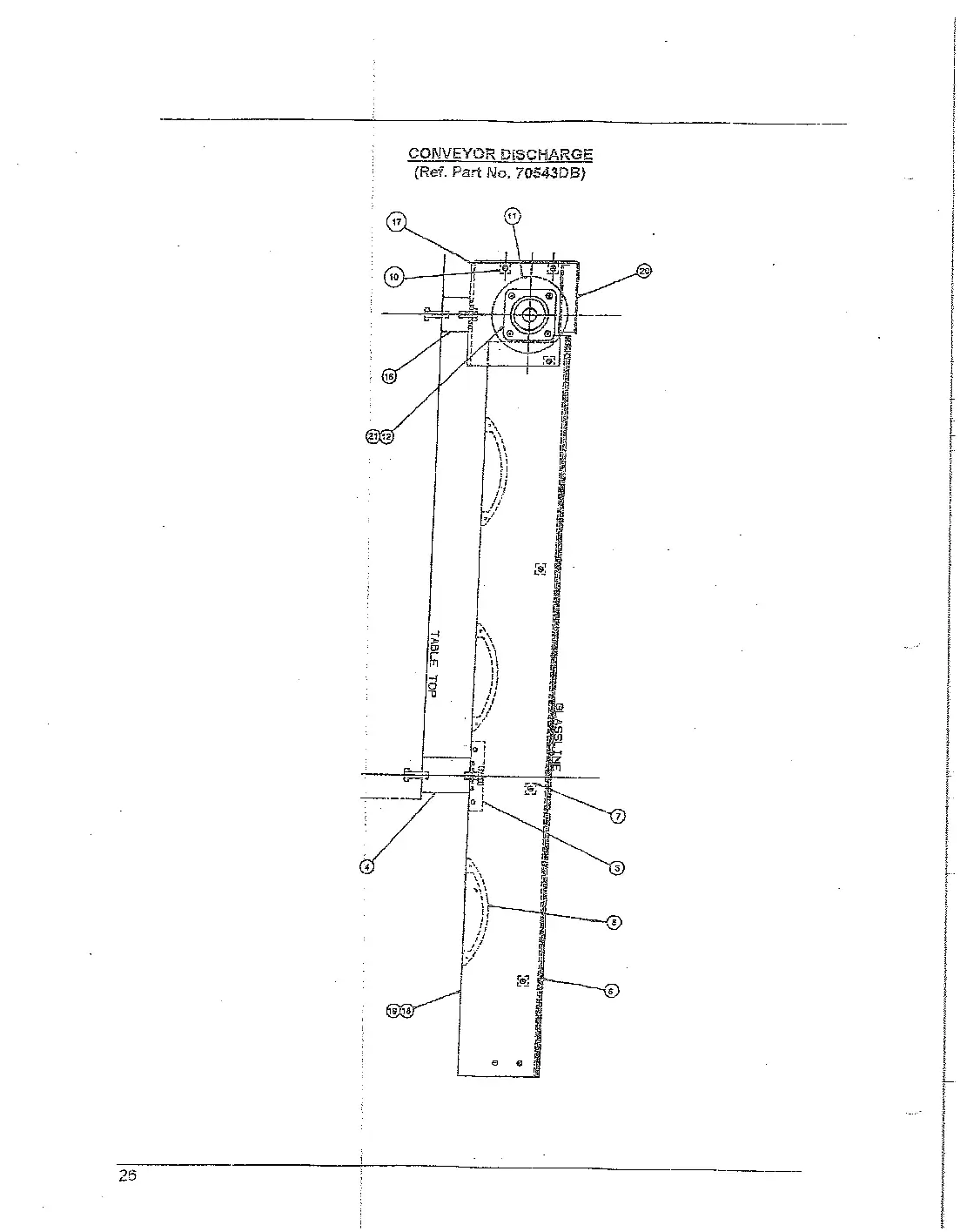 Meyer 90-27 filler conveyor infeed electric drive drawing