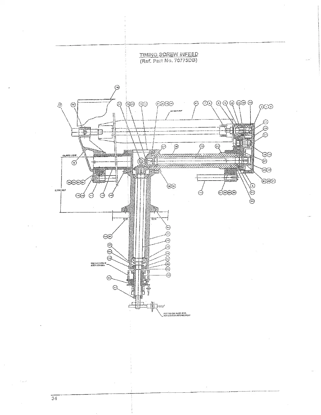 Meyer 90-27 filler timing screw infeed drawing