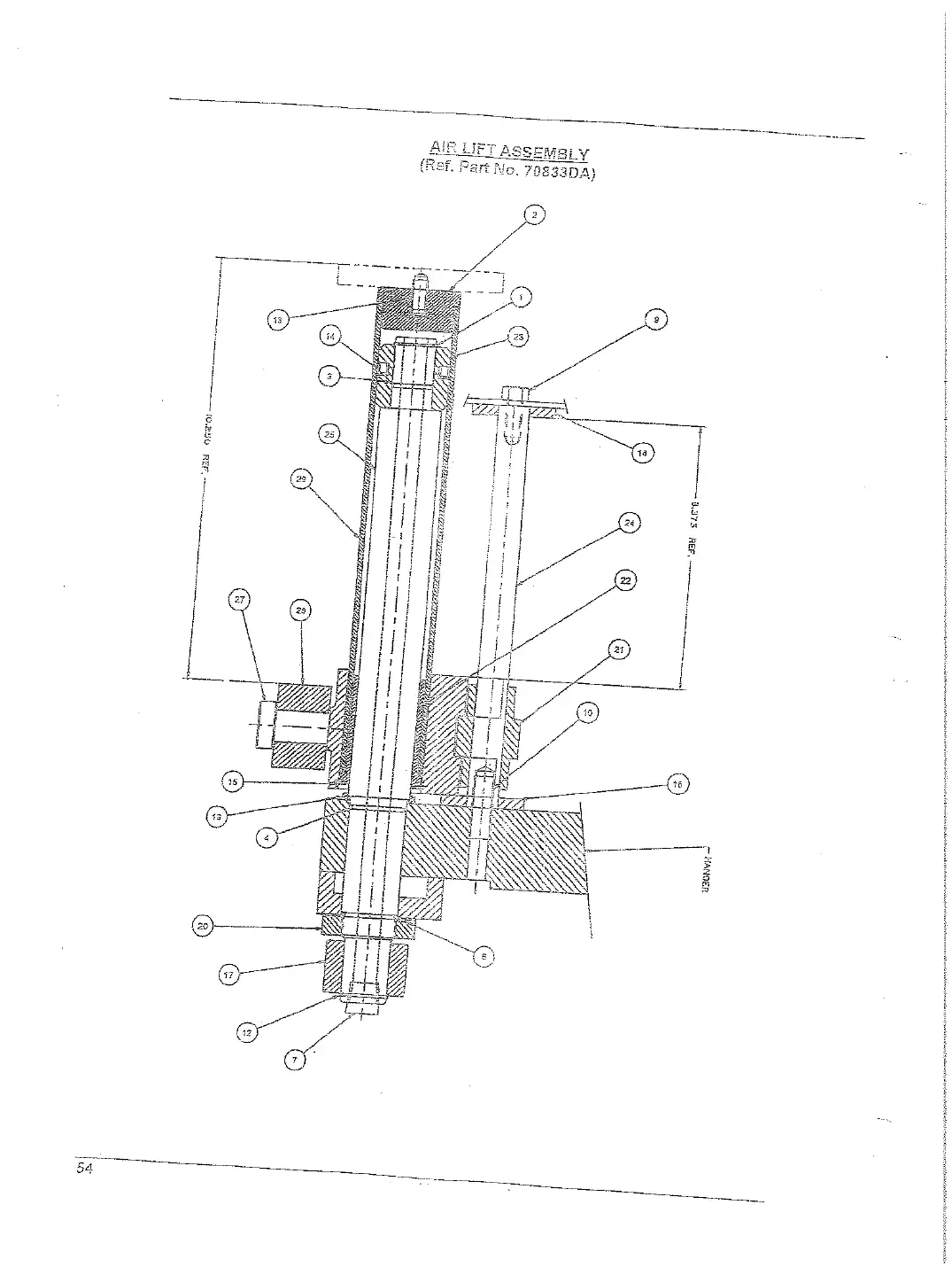 Meyer 90-27 filler cip canister assembly drawing