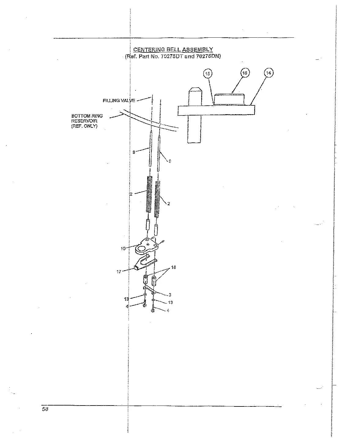 Meyer 90-27 filler cip canister assembly drawing