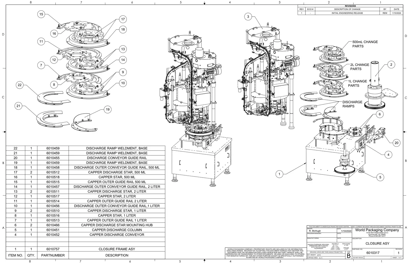 Meyer 52-12 filler closure assembly drawing