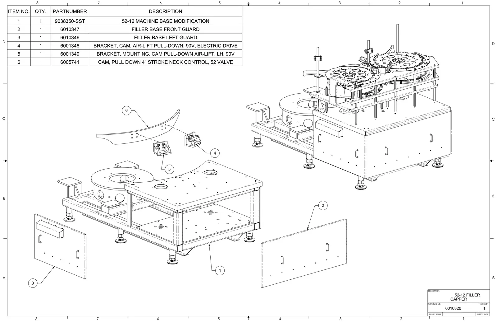 Meyer 52-12 filler 52-12 filler capper drawing