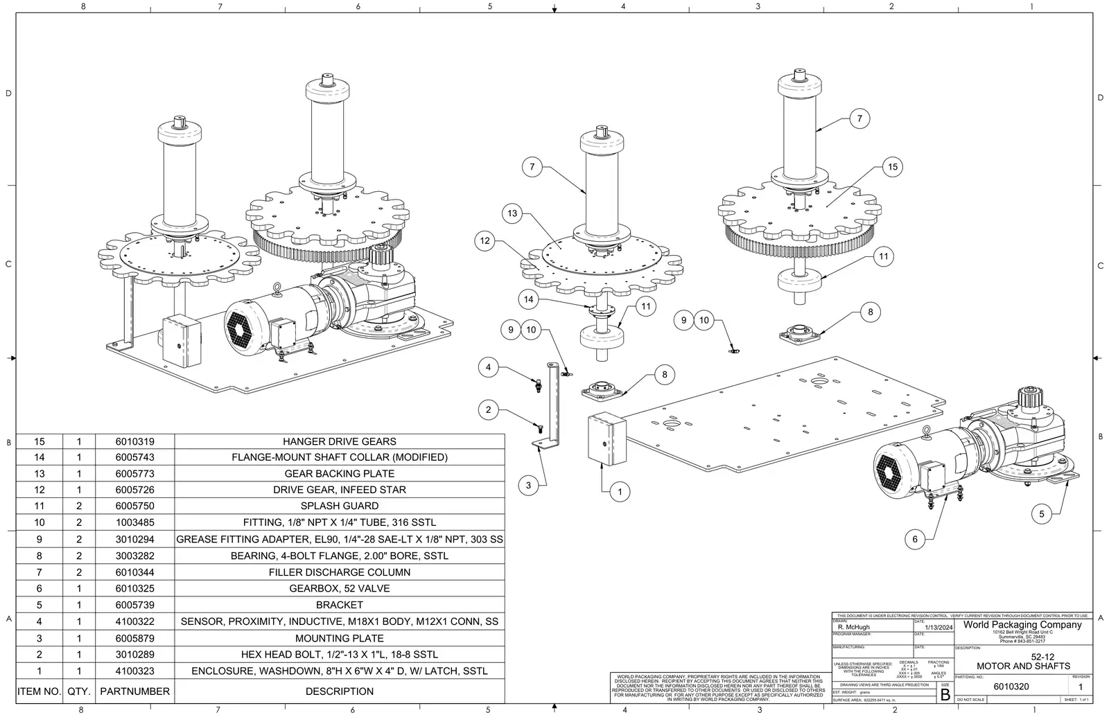 Meyer 52-12 filler 52-12 motor and shafts drawing