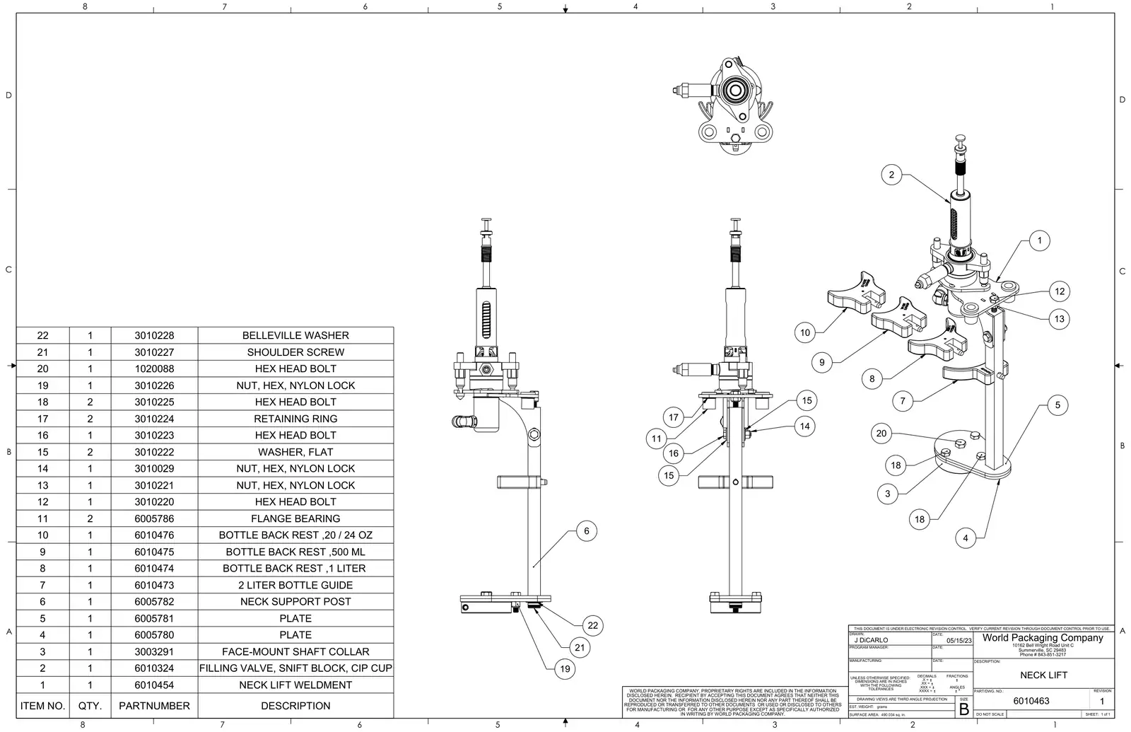Meyer 52-12 filler neck lift drawing
