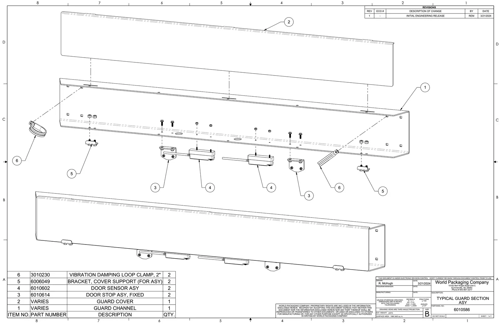 Meyer 90-18 filler typical guard section assembly drawing