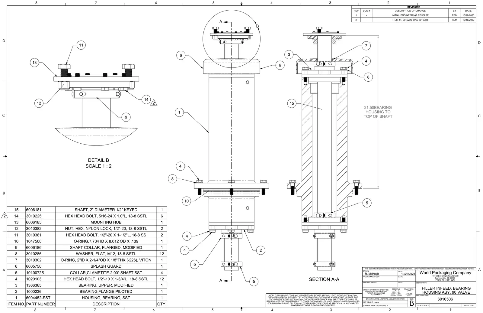 Meyer 90-18 filler filler infeed, bearing housing assembly, 90 valve drawing