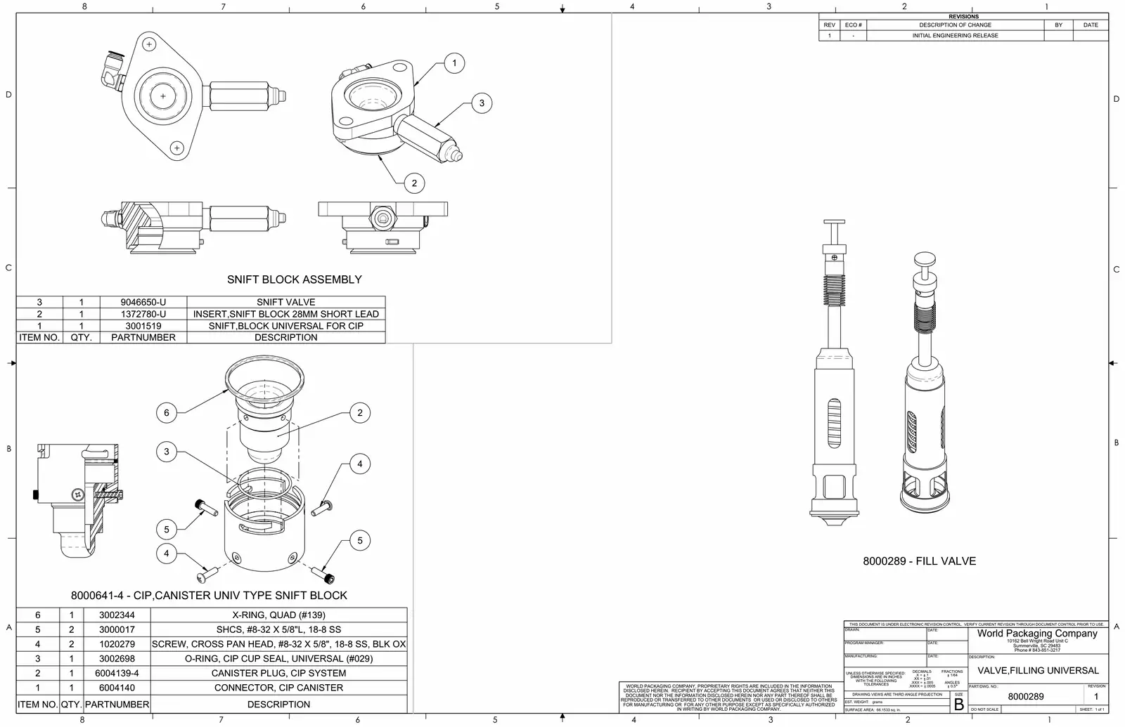 Meyer 90-18 filler valve, filling drawing