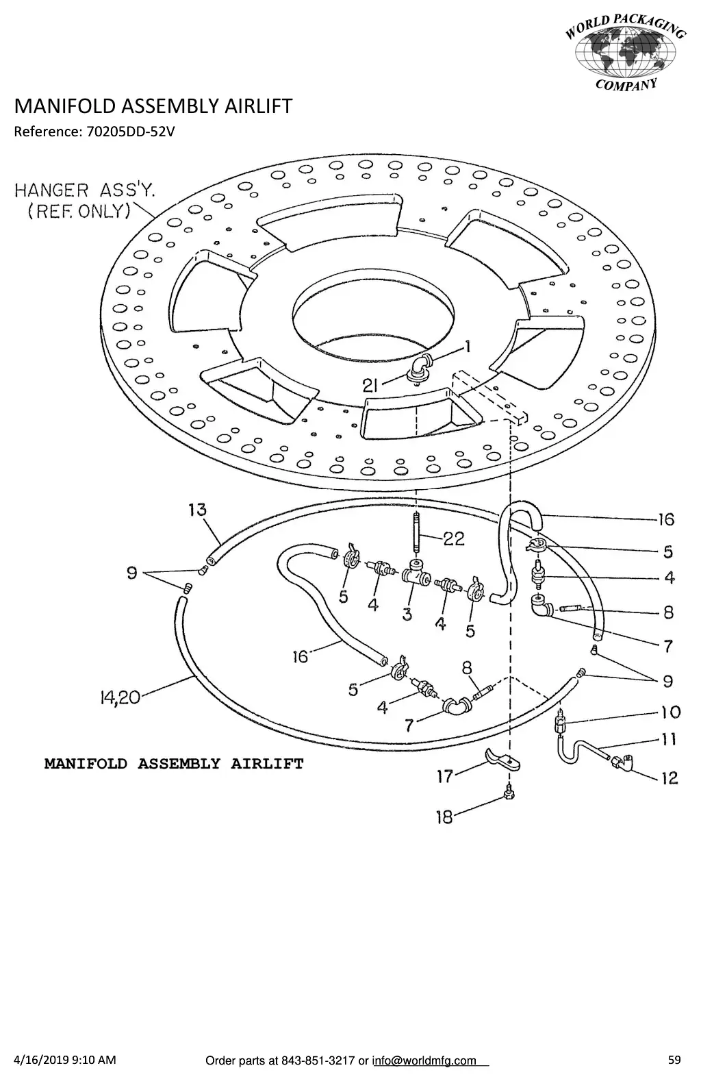 Meyer 52-12 filler manifold assembly airlift drawing