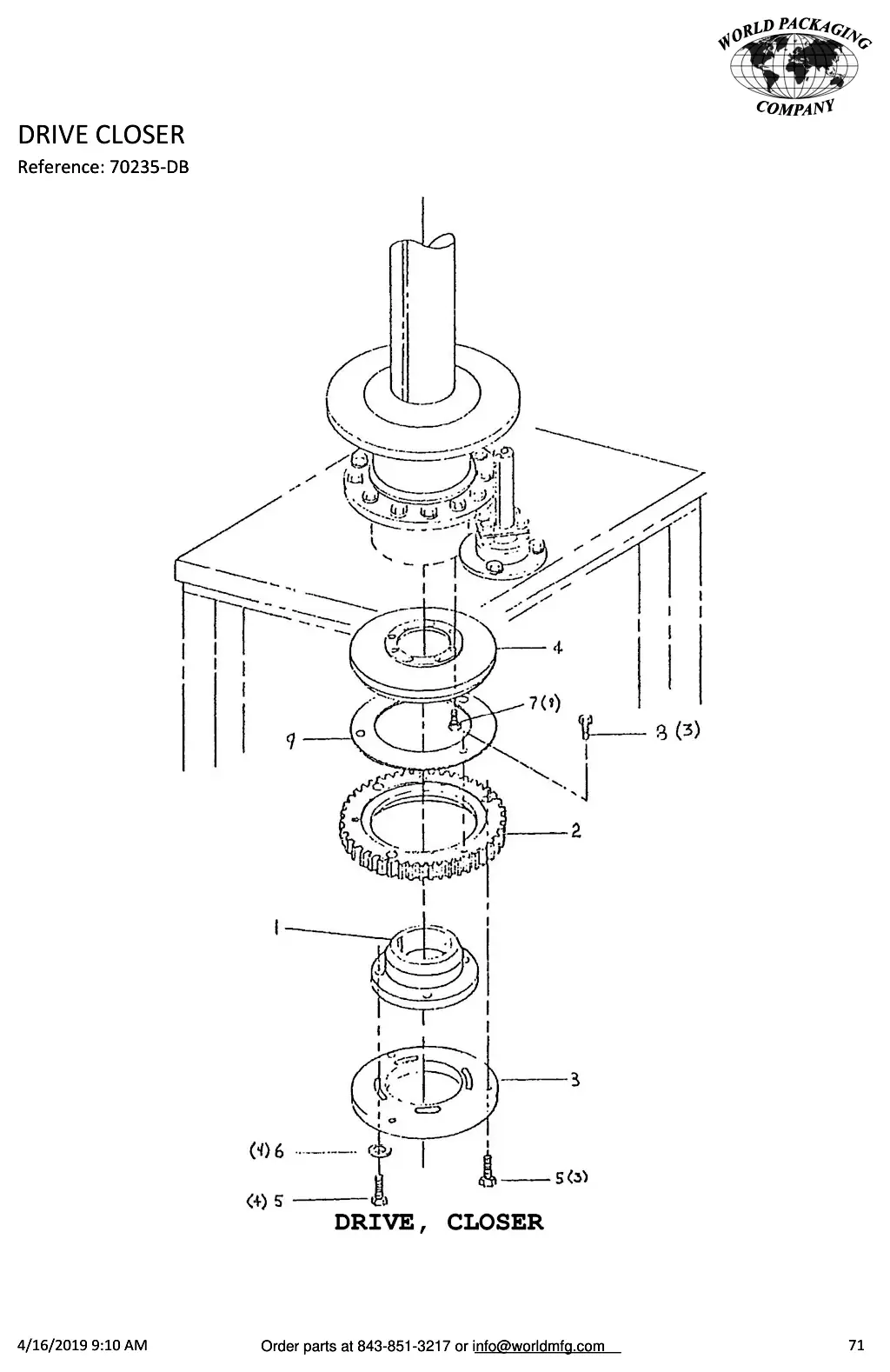 Meyer 52-12 filler drive closer drawing