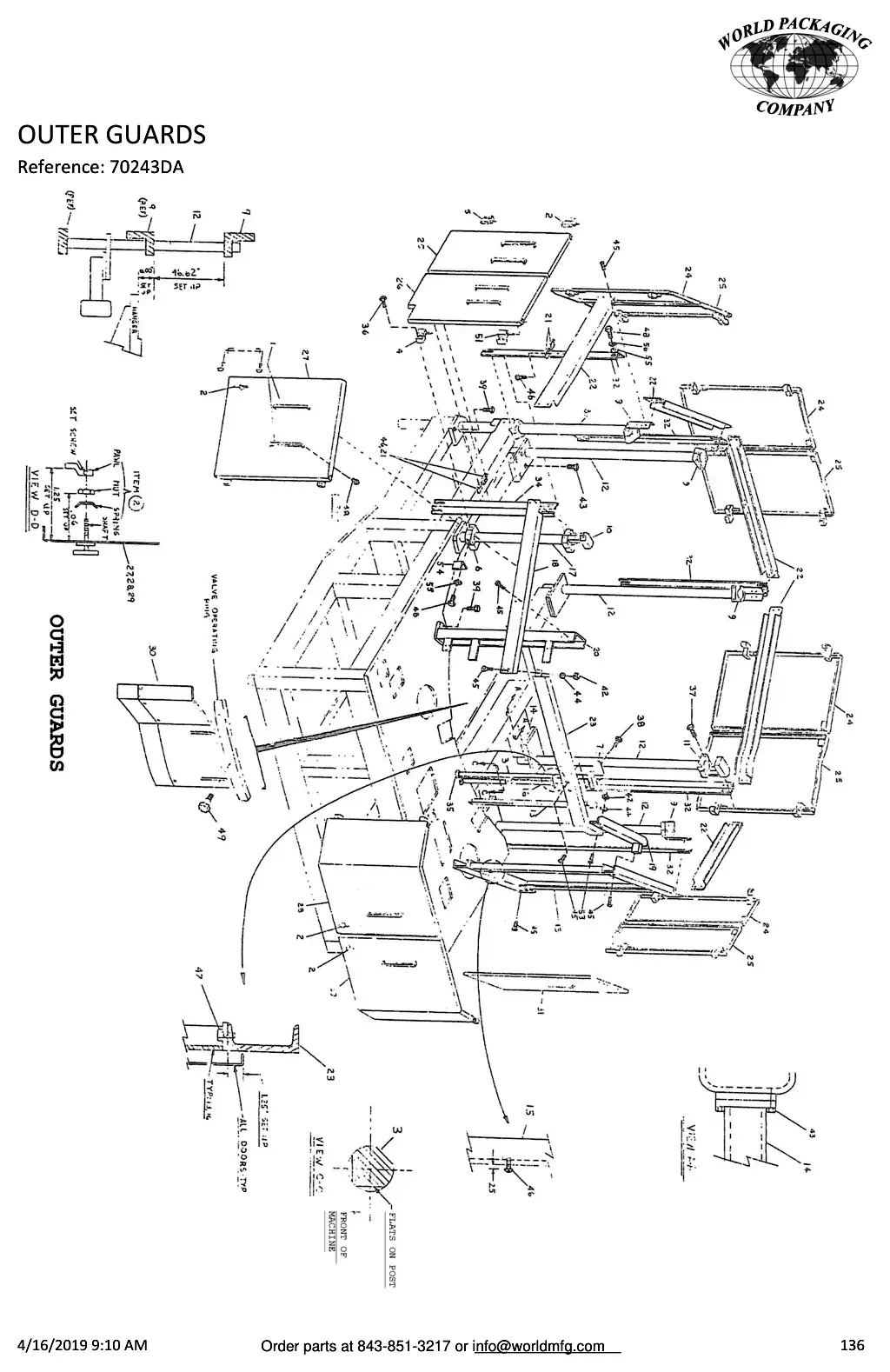Meyer 52-12 filler outer guards drawing