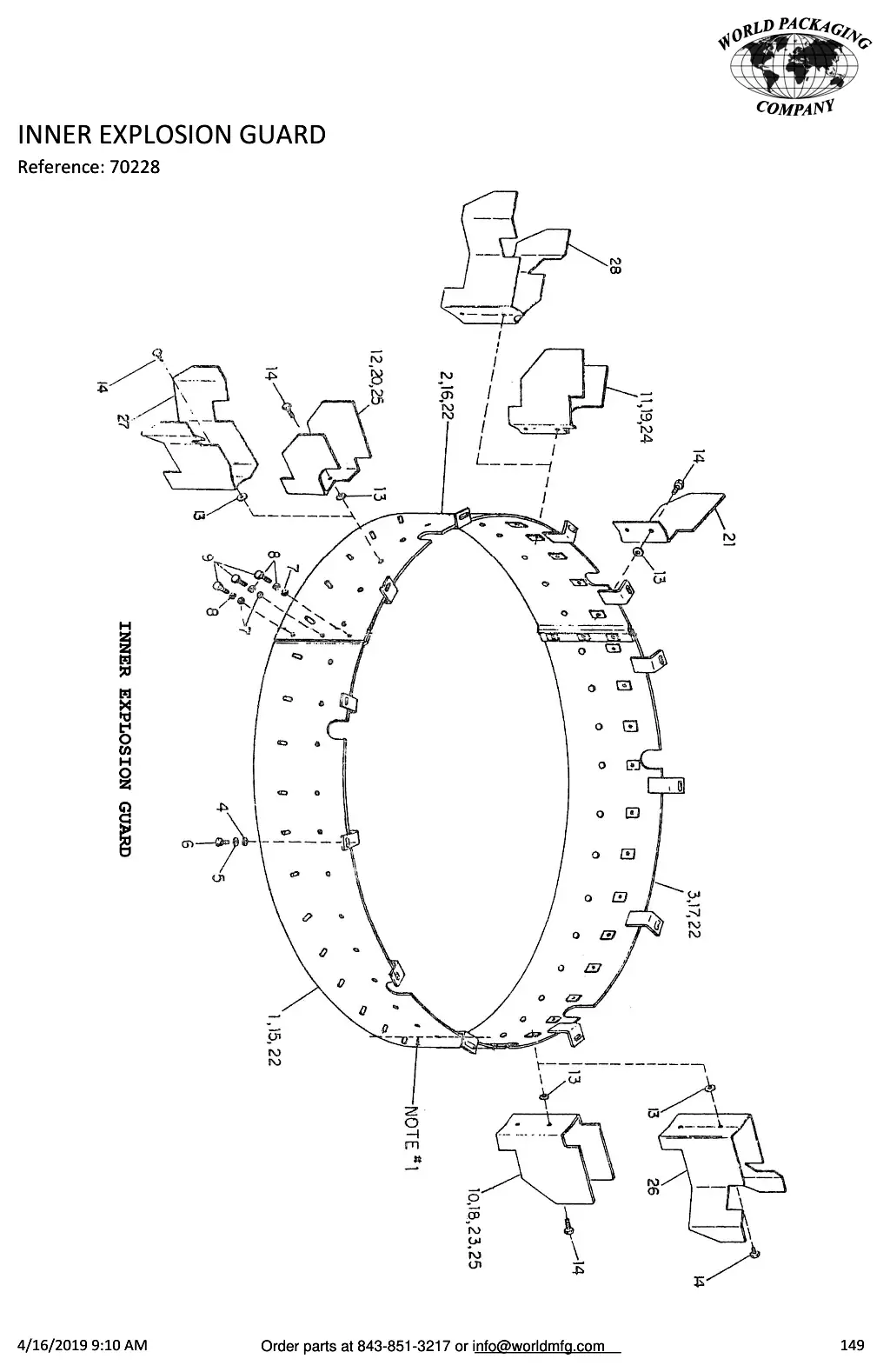 Meyer 52-12 filler inner explosion guard drawing