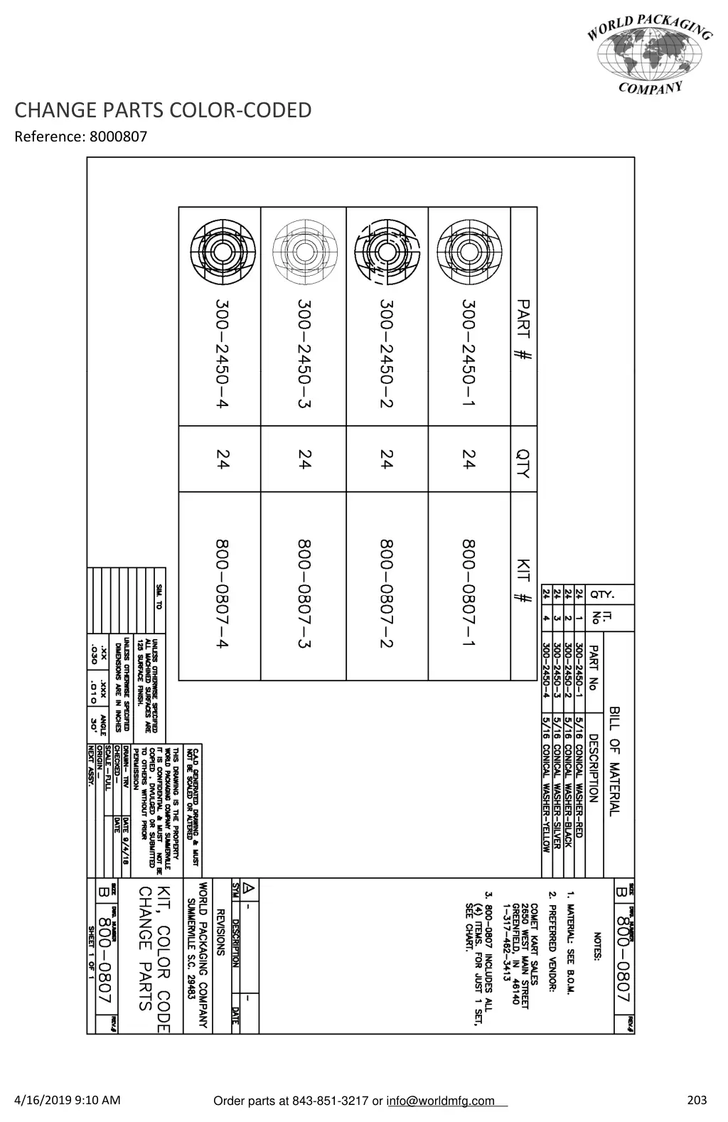 Meyer 52-12 filler change parts color-coded drawing